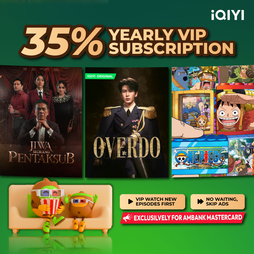 35% OFF iQIYI Standard Yearly VIP with coupon code AMBANKMC